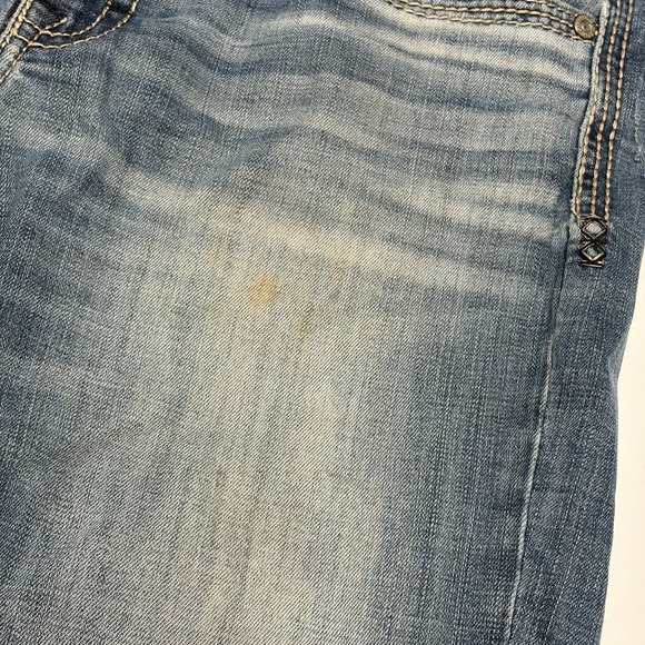 BKE Mens Y2K Jake Bootleg Light Wash Denim Jeans 34R 35x32 Distressed - Picture 5 of 11